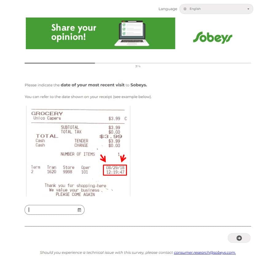 Date for sobeys.com/mysobeys
