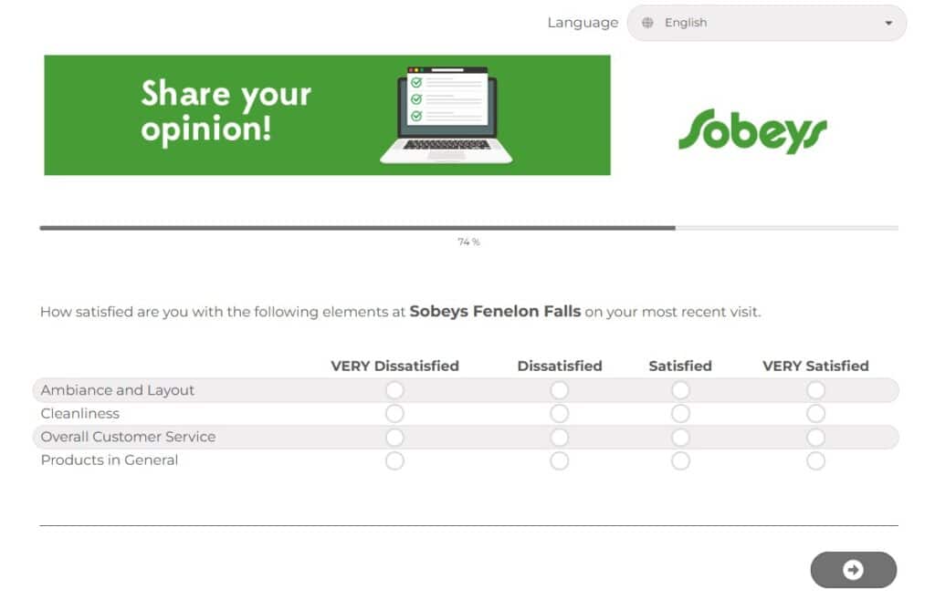 sobeys customer survey questions
