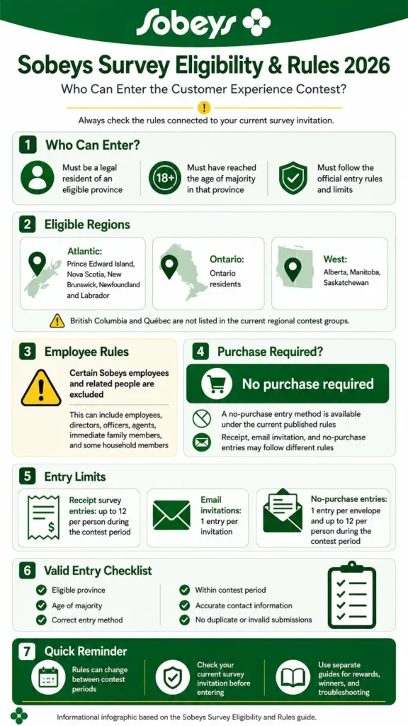 SOBEYS SURVEY ELIGIBILITY AND RULES TO ENTER THE SURVEY
